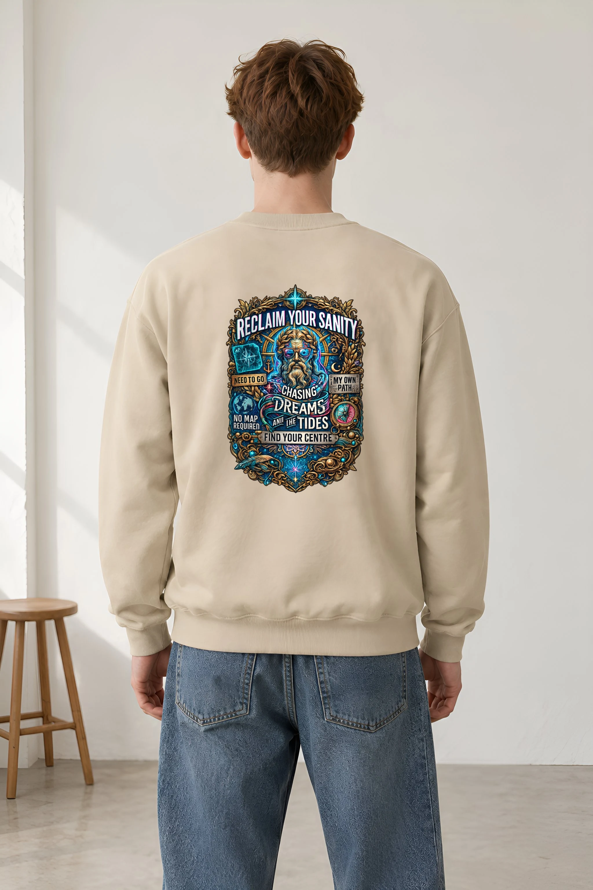 "Chasing Dreams And Tides" 1 Crewneck Sweatshirt