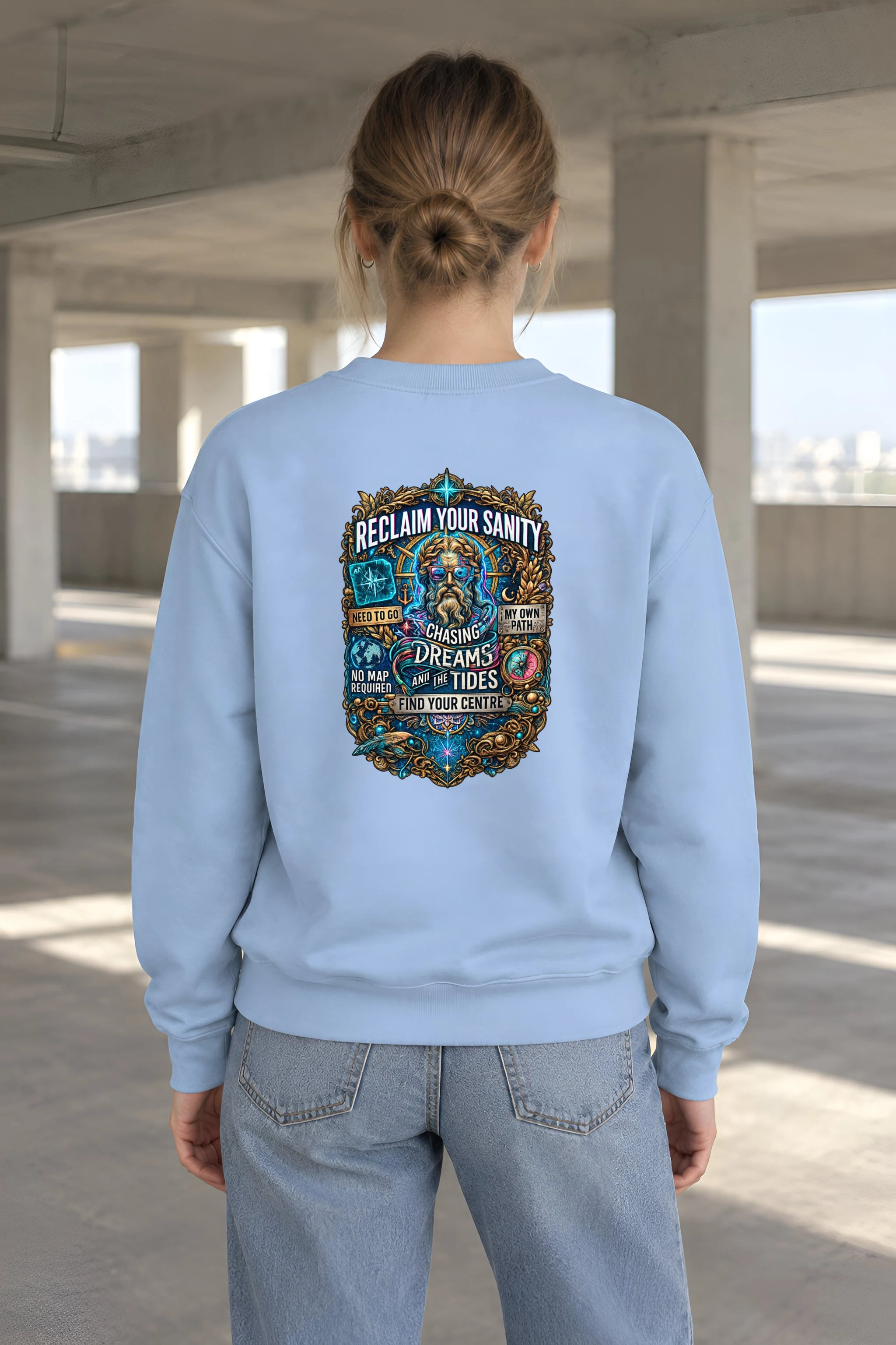 "Chasing Dreams And Tides" 1 Crewneck Sweatshirt