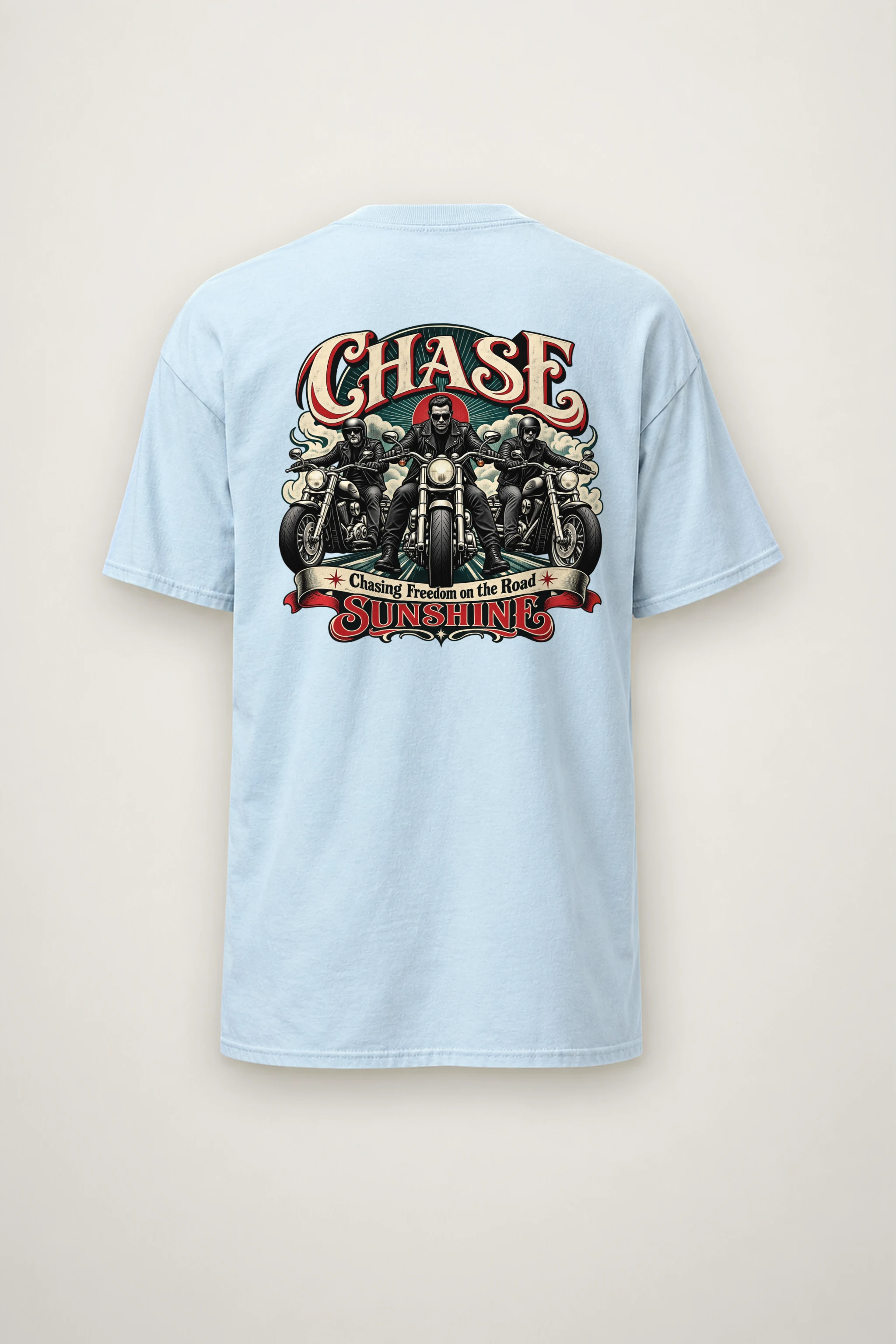 "Chasing Freedom" Heavyweight Unisex Crewneck T-shirt