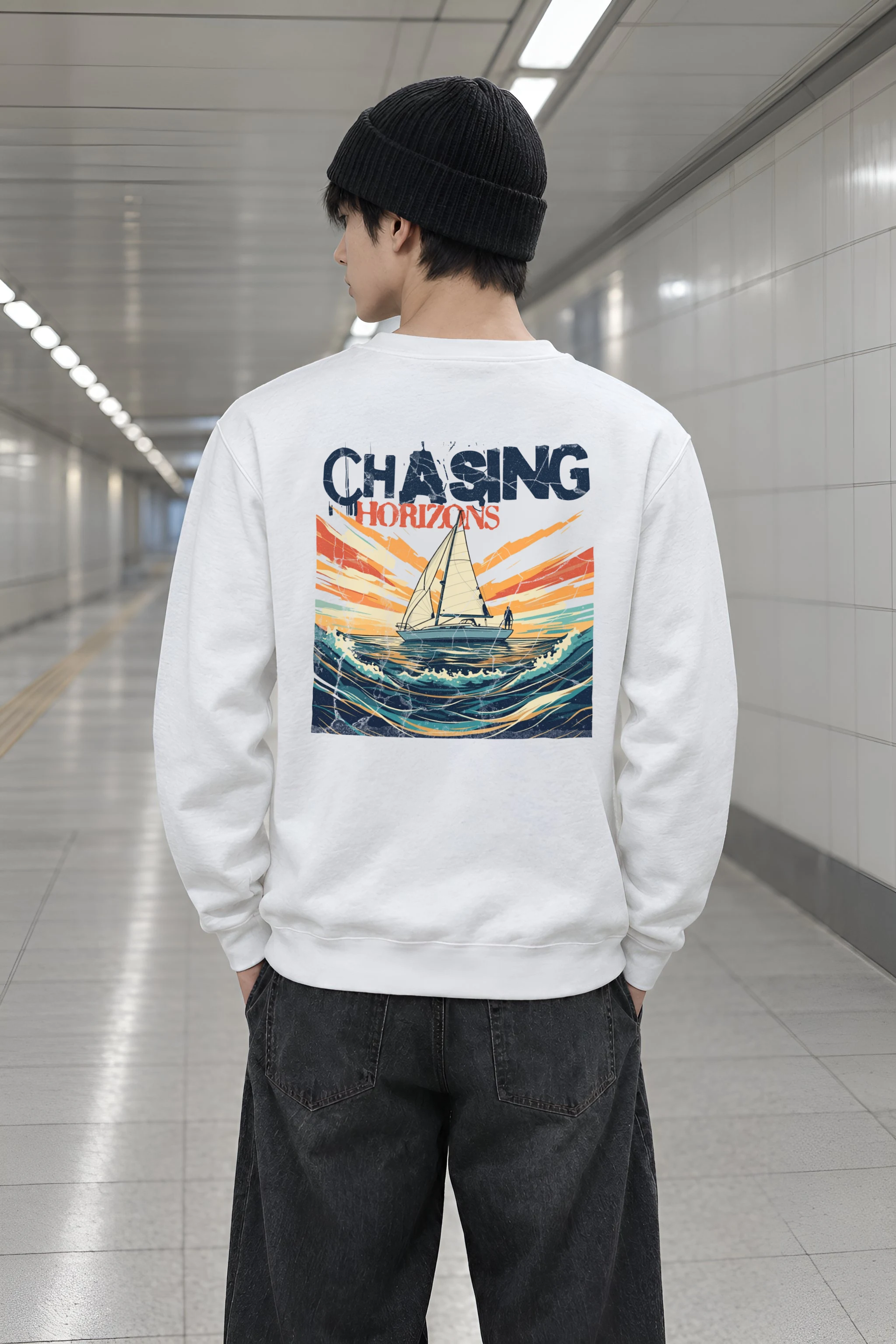 "Chasing Horizons" Heavy Blend Unisex Crewneck Sweatshirt