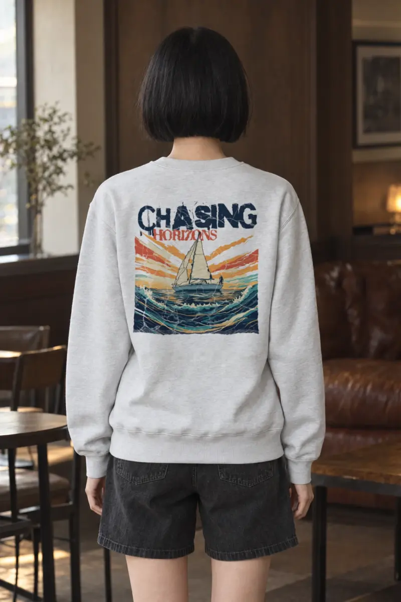"Chasing Horizons" Heavy Blend Unisex Crewneck Sweatshirt | Gildan 18000