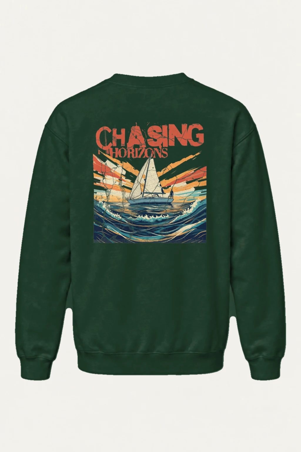 "Chasing Horizons" Heavy Blend Unisex Crewneck Sweatshirt | Gildan 18000