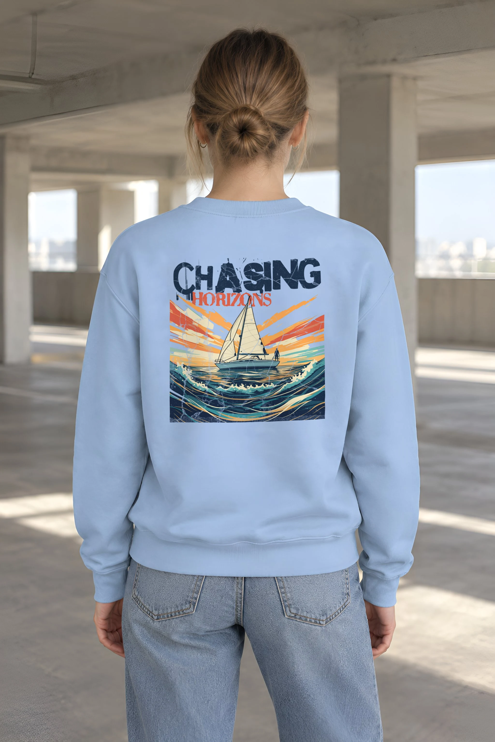 "Chasing Horizons" 1 Crewneck Sweatshirt