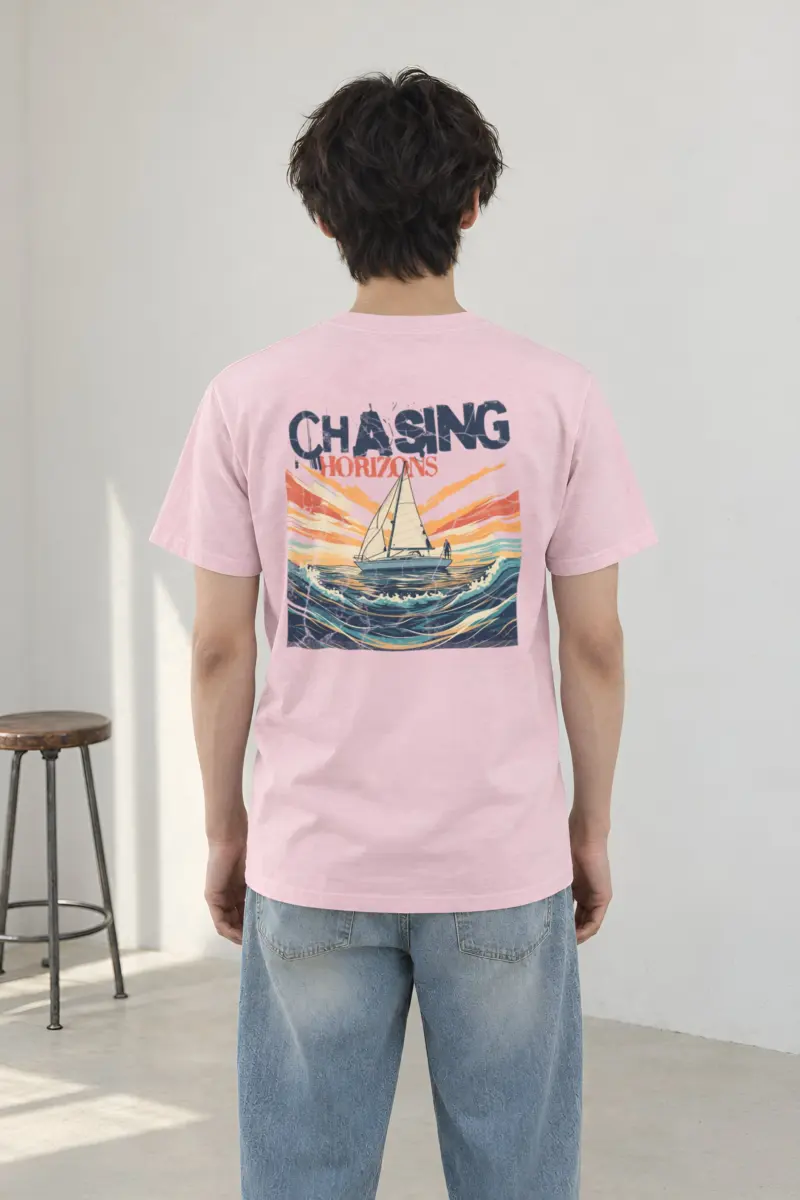 "Chasing Horizons" Heavyweight Unisex Crewneck T-shirt