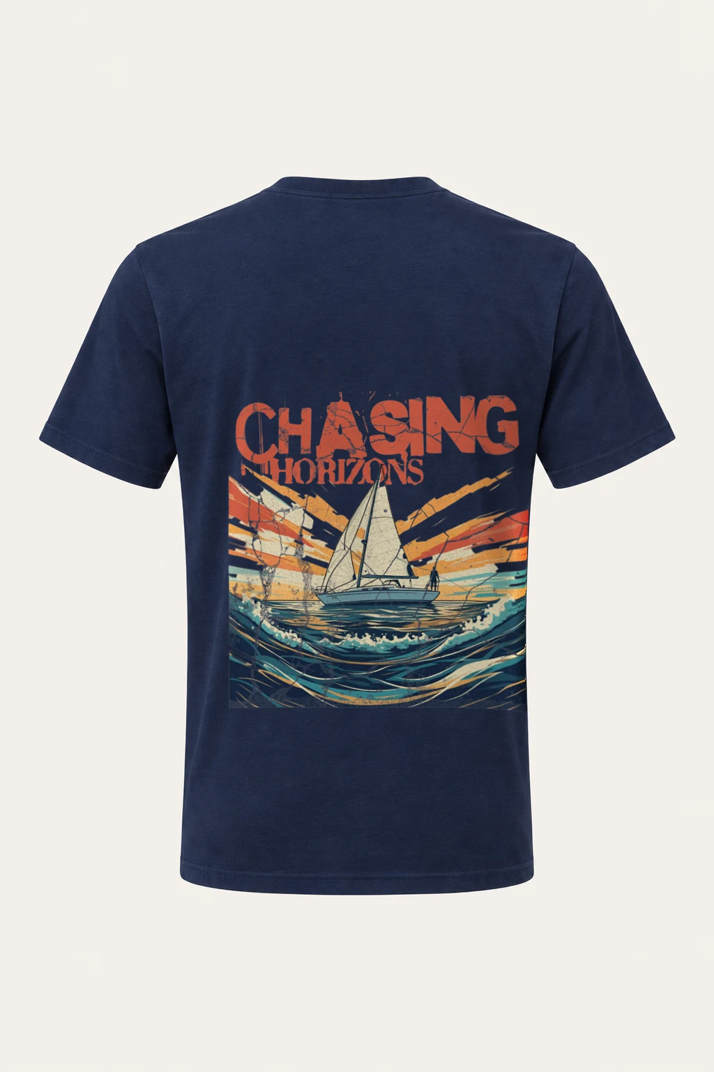 "Chasing Horizons" Heavyweight Unisex Crewneck T-shirt | Gildan 5000