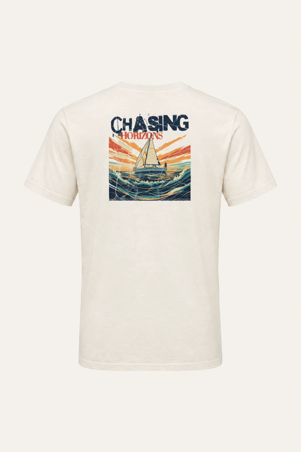 "Chasing Horizons" Heavyweight Unisex Crewneck T-shirt | Gildan 5000