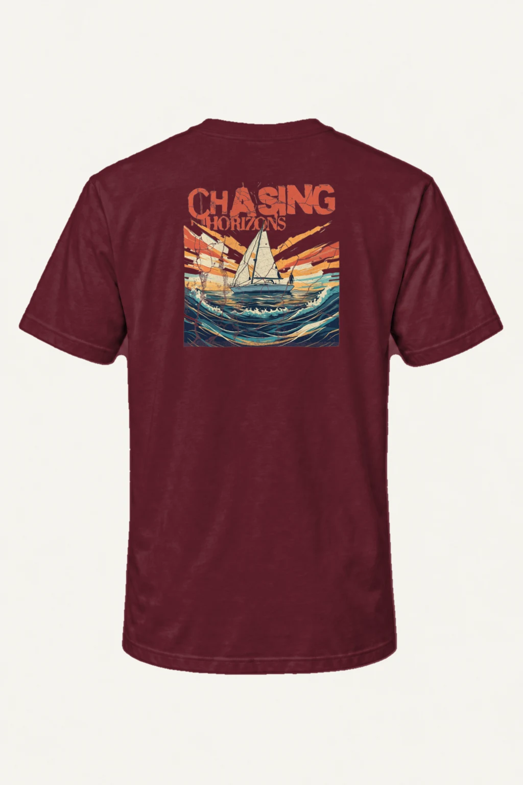 "Chasing Horizons" Heavyweight Unisex Crewneck T-shirt | Gildan 5000