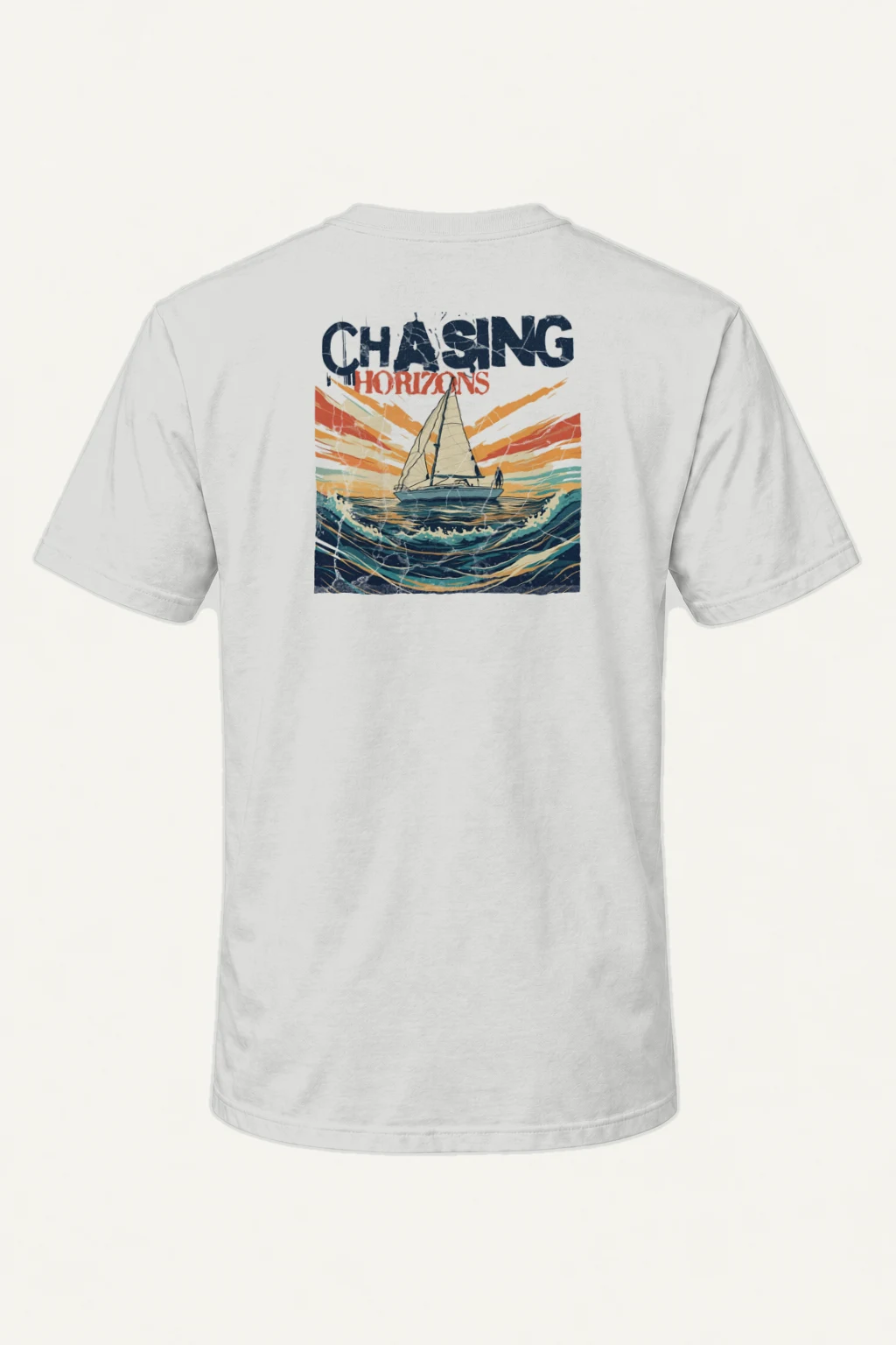 "Chasing Horizons" Heavyweight Unisex Crewneck T-shirt | Gildan 5000