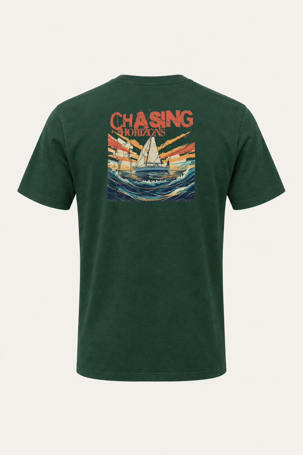 "Chasing Horizons" Heavyweight Unisex Crewneck T-shirt | Gildan 5000