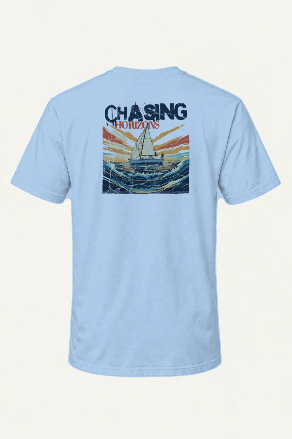 "Chasing Horizons" Heavyweight Unisex Crewneck T-shirt | Gildan 5000