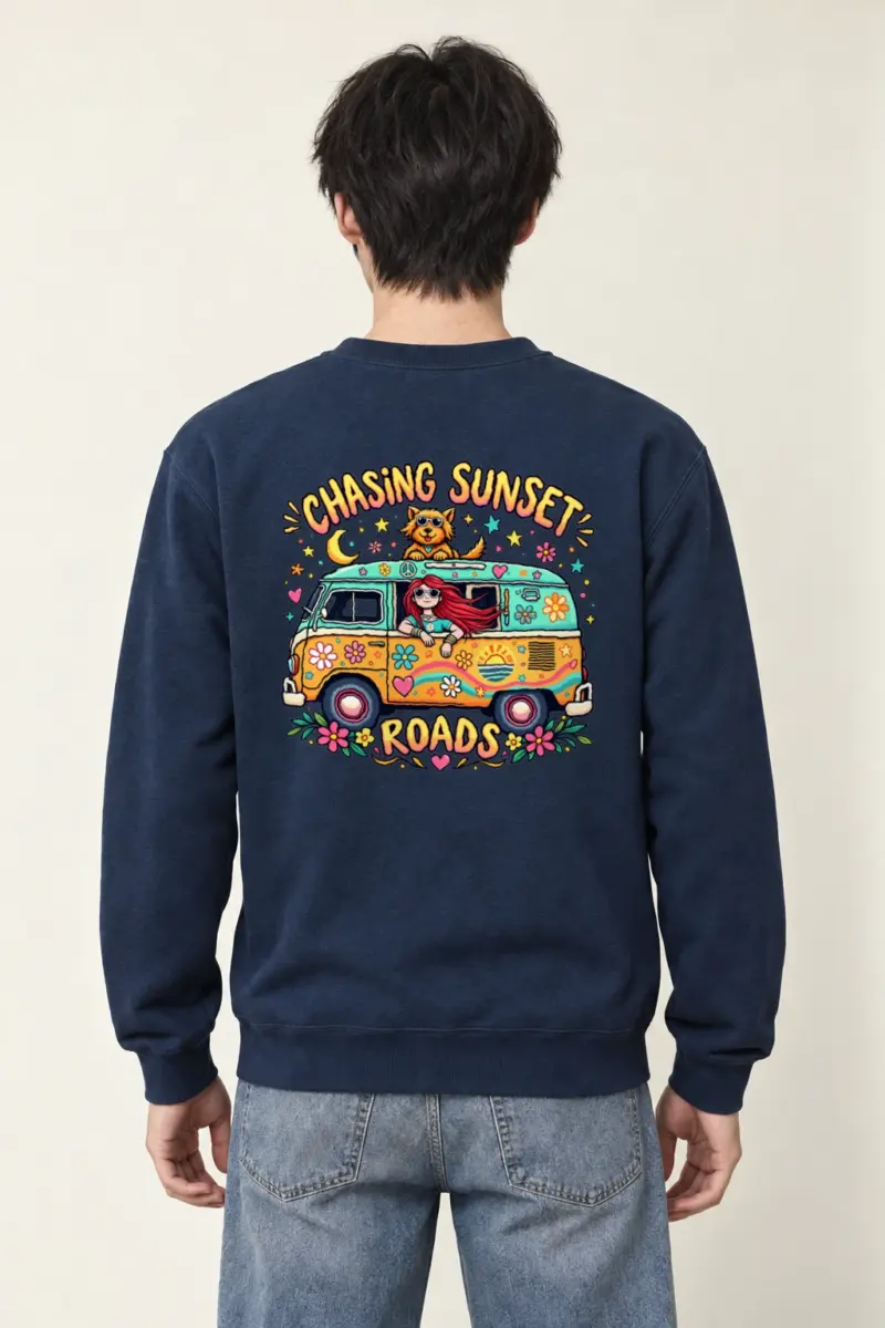 "Chasing Sunset Roads" Heavy Blend Unisex Crewneck Sweatshirt