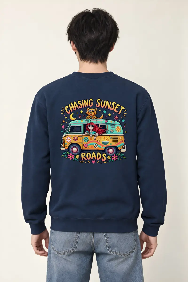 "Chasing Sunset Roads" Heavy Blend Unisex Crewneck Sweatshirt