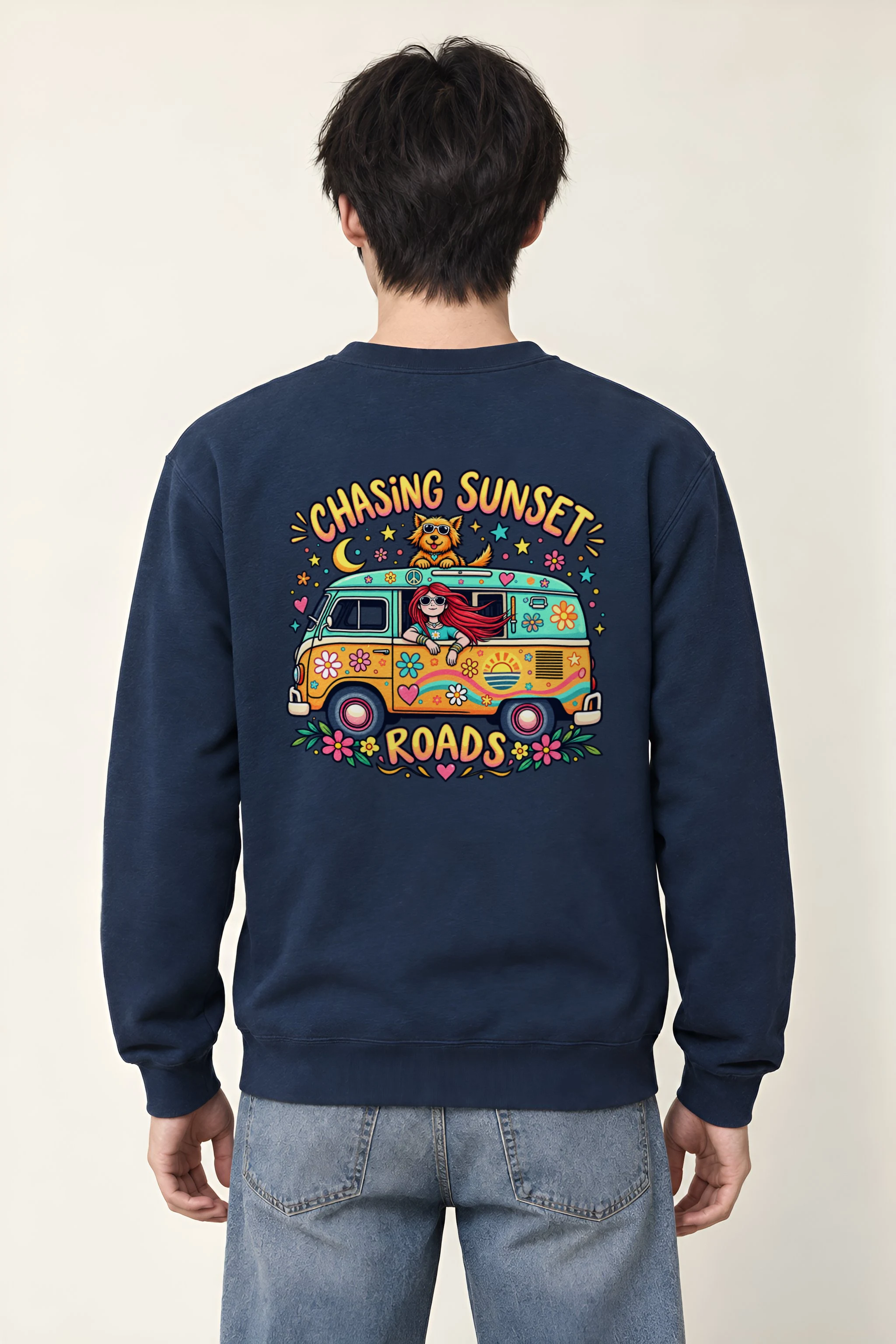 "Chasing Sunset Roads" Heavy Blend Unisex Crewneck Sweatshirt