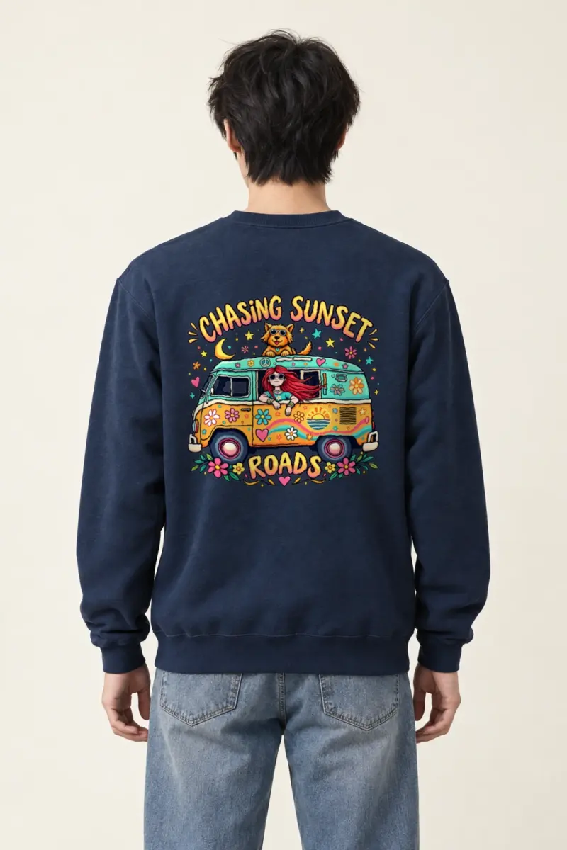 "Chasing Sunset Roads" Heavy Blend Unisex Crewneck Sweatshirt