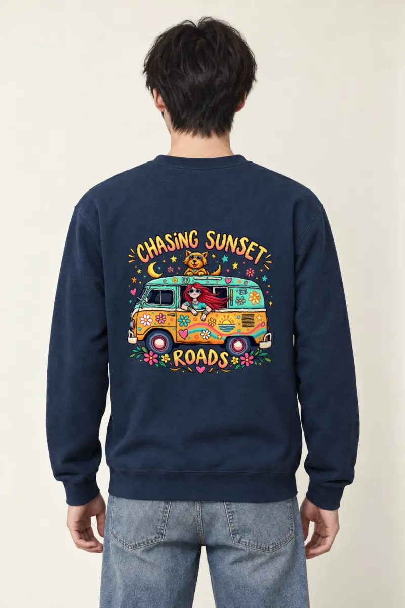 "Chasing Sunset Roads" Heavy Blend Unisex Crewneck Sweatshirt
