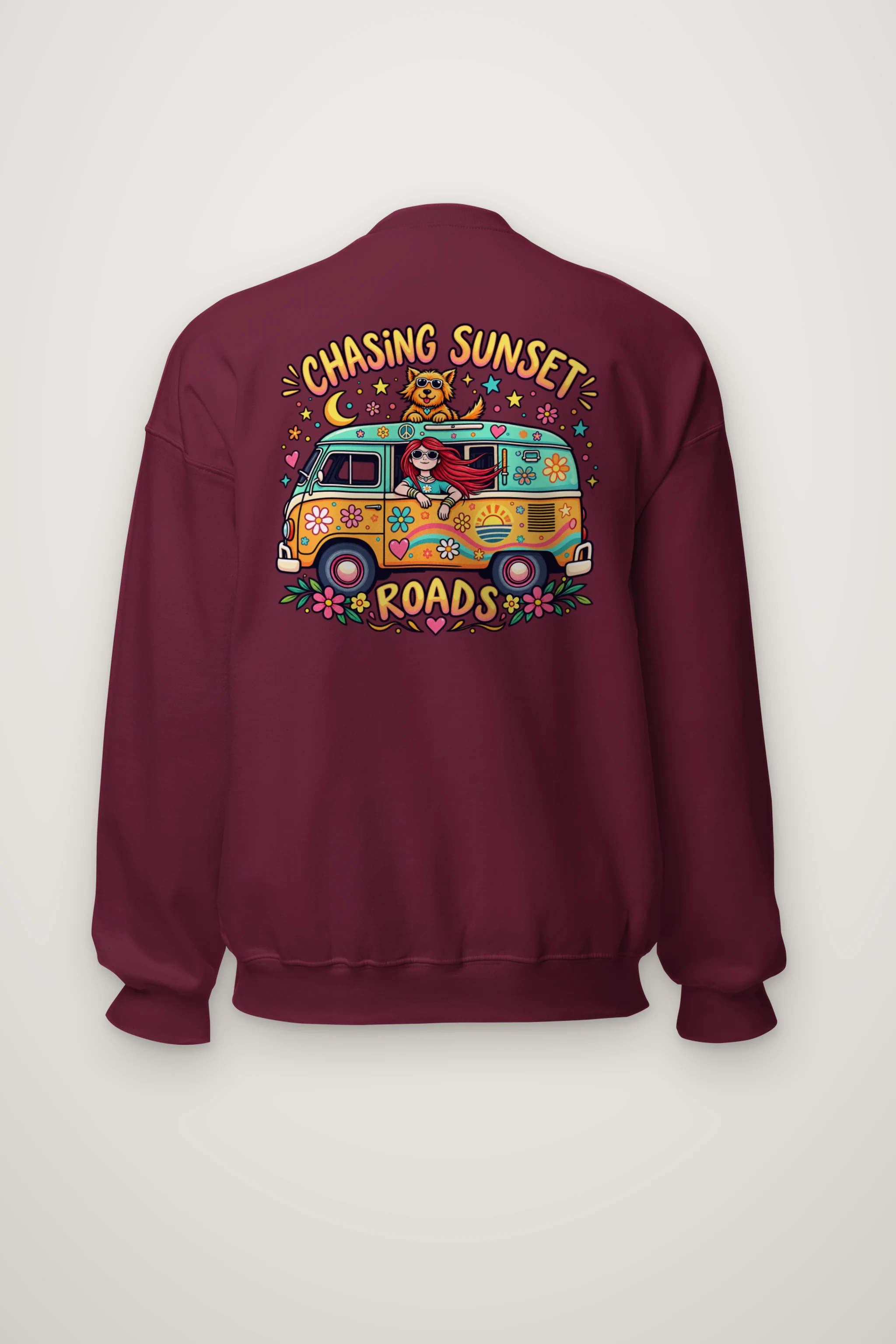 "Chasing Sunset Roads" Heavy Blend Unisex Crewneck Sweatshirt