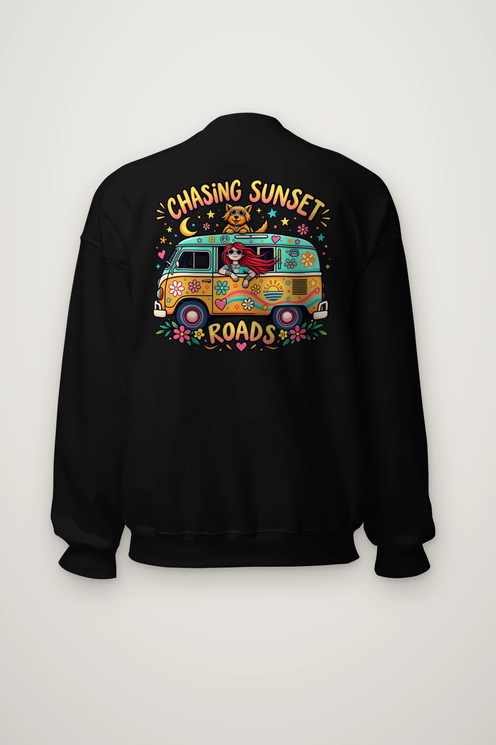 "Chasing Sunset Roads" Heavy Blend Unisex Crewneck Sweatshirt