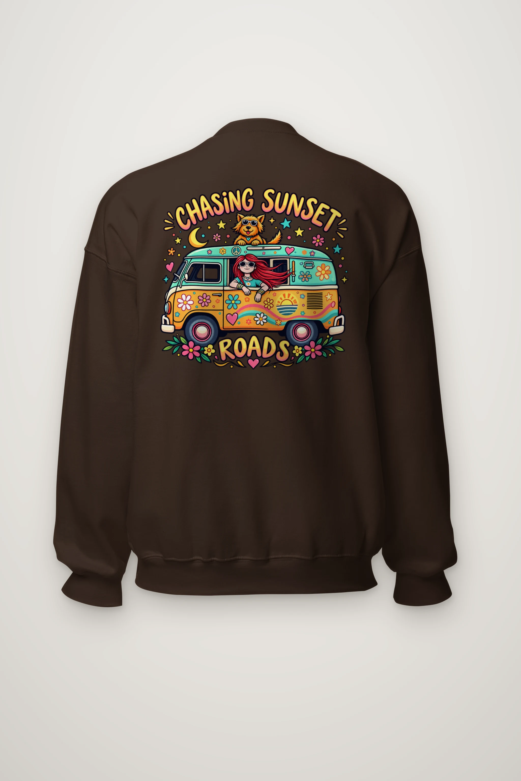 "Chasing Sunset Roads" Heavy Blend Unisex Crewneck Sweatshirt