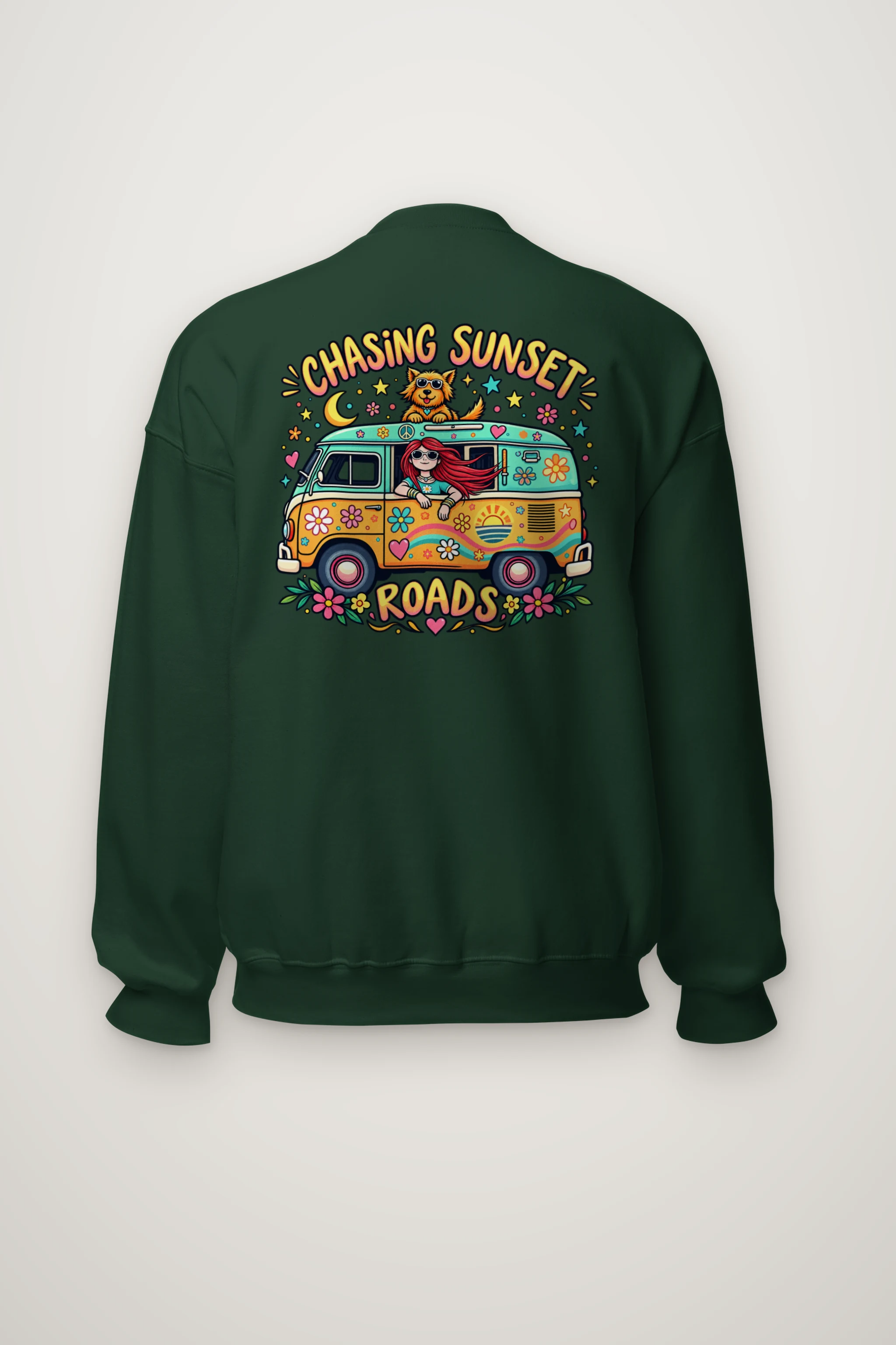 "Chasing Sunset Roads" Heavy Blend Unisex Crewneck Sweatshirt