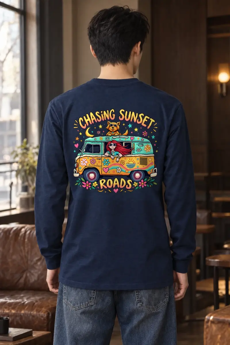 "Chasing Sunset Roads" Unisex Longsleeve T-shirt