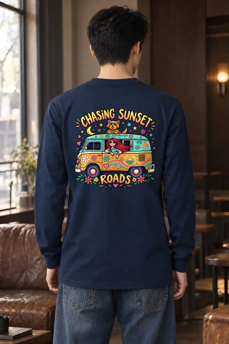 "Chasing Sunset Roads" Unisex Longsleeve T-shirt