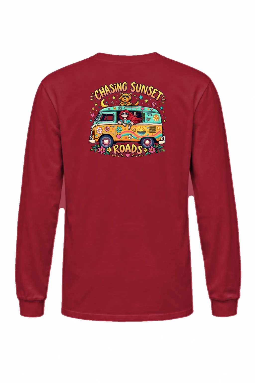 "Chasing Sunset Roads" Unisex Longsleeve T-shirt | Gildan 2400