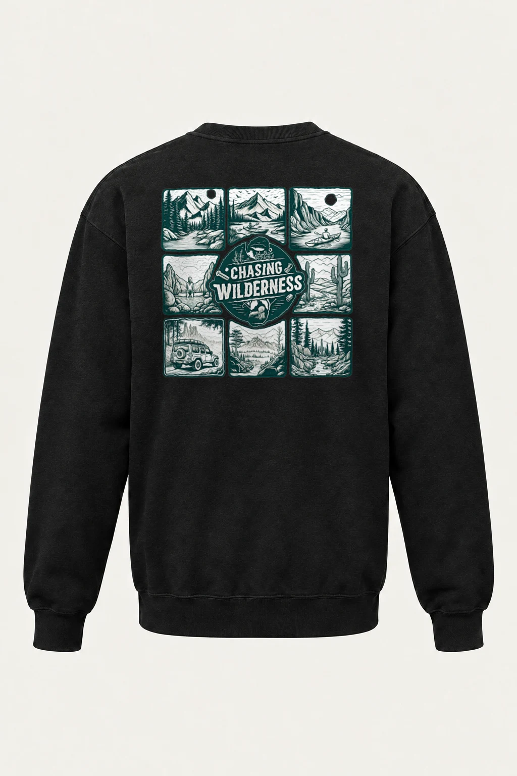 "Chasing Wilderness" Heavy Blend Unisex Crewneck Sweatshirt | Gildan 18000