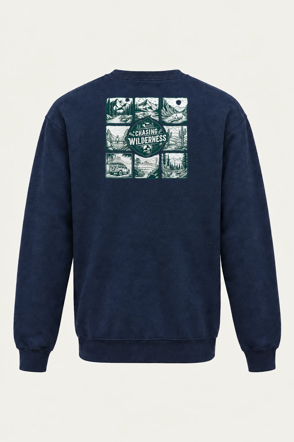 "Chasing Wilderness" Heavy Blend Unisex Crewneck Sweatshirt | Gildan 18000