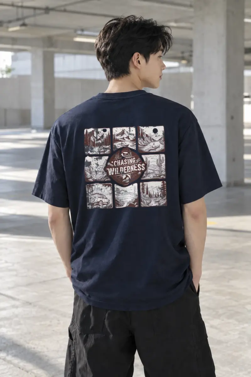 "Chasing Wilderness" Heavyweight Unisex Crewneck T-shirt | Gildan 5000