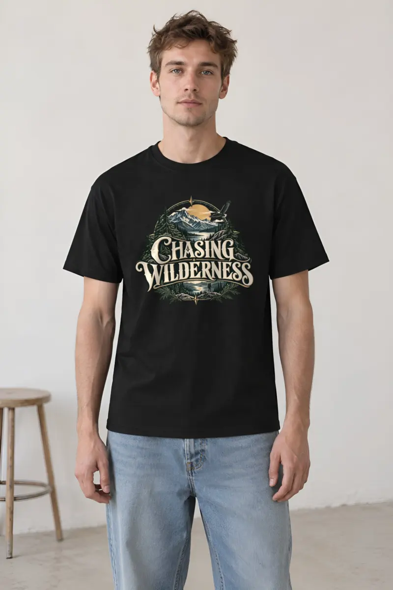 "Chasing Wilderness" Heavyweight Unisex Crewneck T-shirt