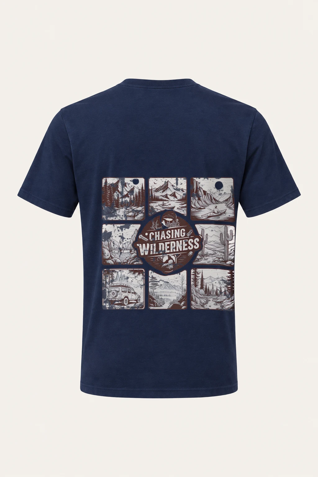 "Chasing Wilderness" Heavyweight Unisex Crewneck T-shirt | Gildan 5000