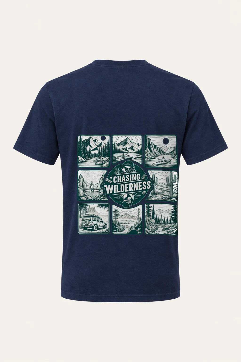 "Chasing Wilderness" Heavyweight Unisex Crewneck T-shirt | Gildan 5000