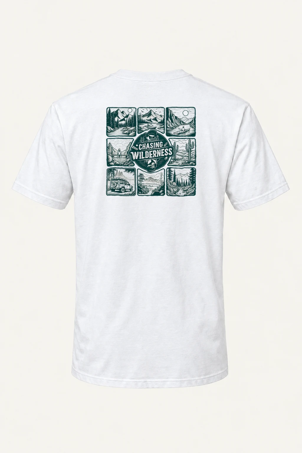 "Chasing Wilderness" Heavyweight Unisex Crewneck T-shirt | Gildan 5000