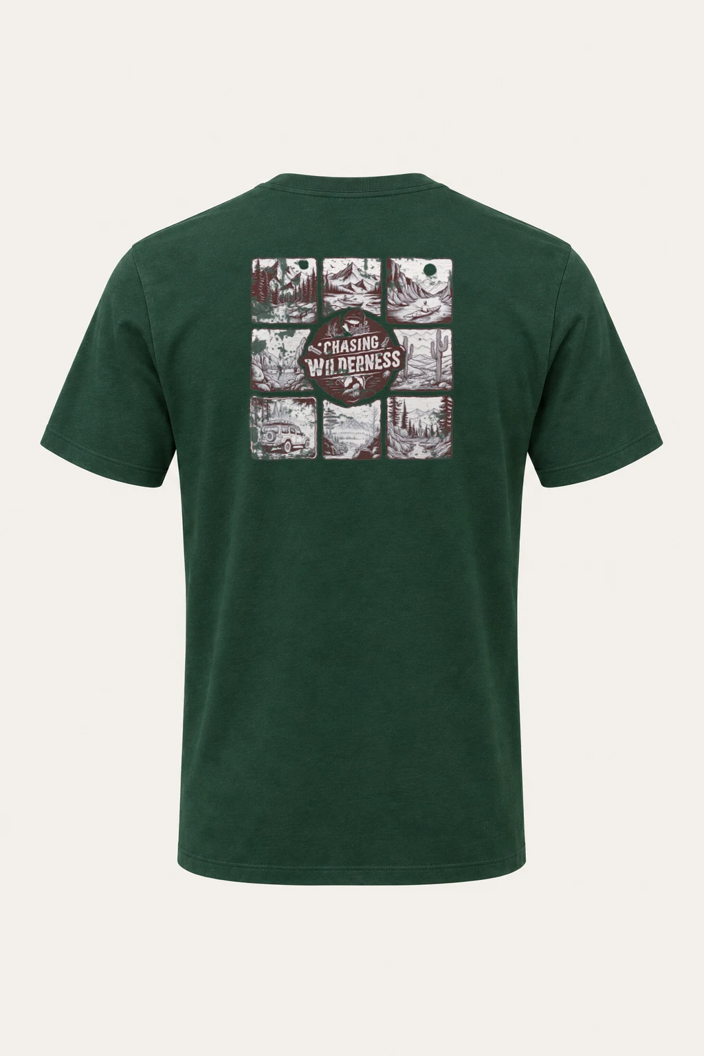 "Chasing Wilderness" Heavyweight Unisex Crewneck T-shirt | Gildan 5000