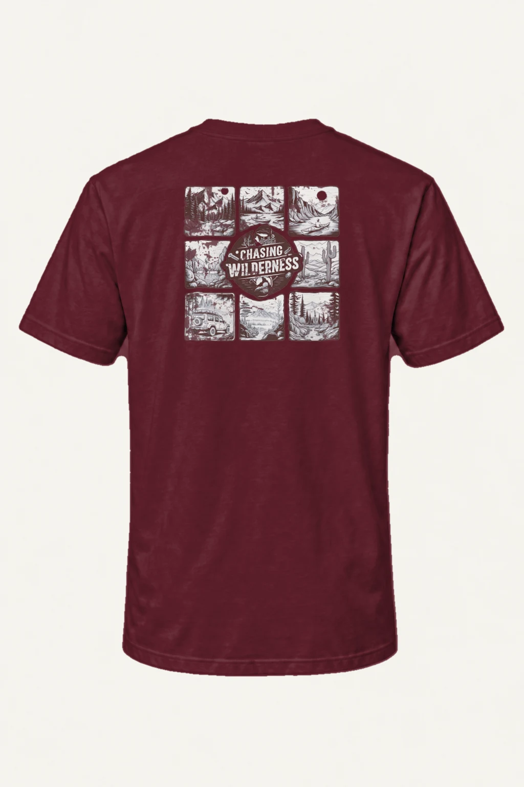 "Chasing Wilderness" Heavyweight Unisex Crewneck T-shirt | Gildan 5000