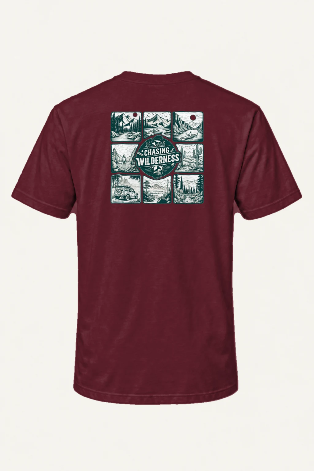 "Chasing Wilderness" Heavyweight Unisex Crewneck T-shirt | Gildan 5000
