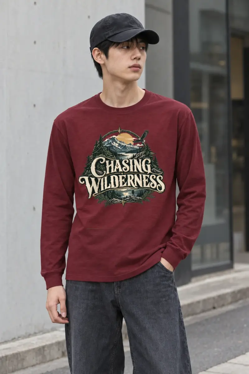 "Chasing Wilderness" Unisex Longsleeve T-shirt | Gildan 2400