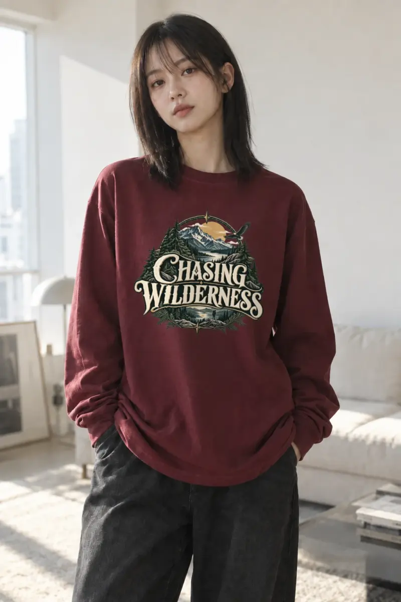 "Chasing Wilderness" Unisex Longsleeve T-shirt | Gildan 2400