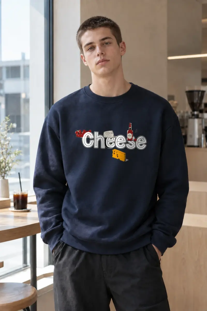 "Cheese Camembert" Heavy Blend Unisex Crewneck Sweatshirt | Gildan 18000