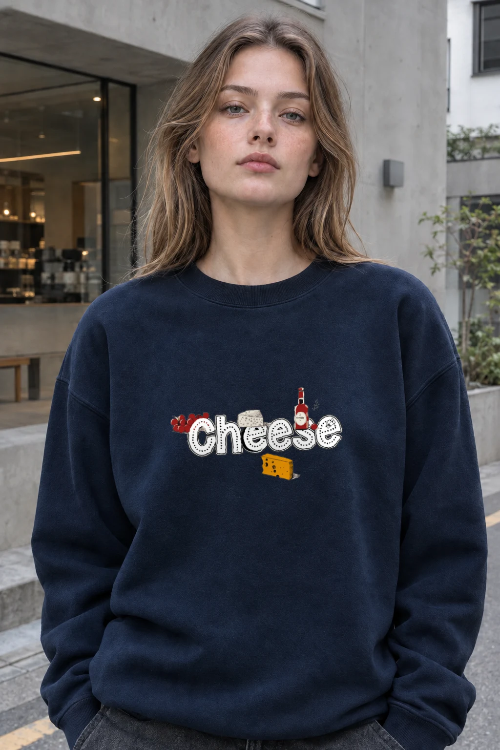 "Cheese Camembert" Heavy Blend Unisex Crewneck Sweatshirt | Gildan 18000
