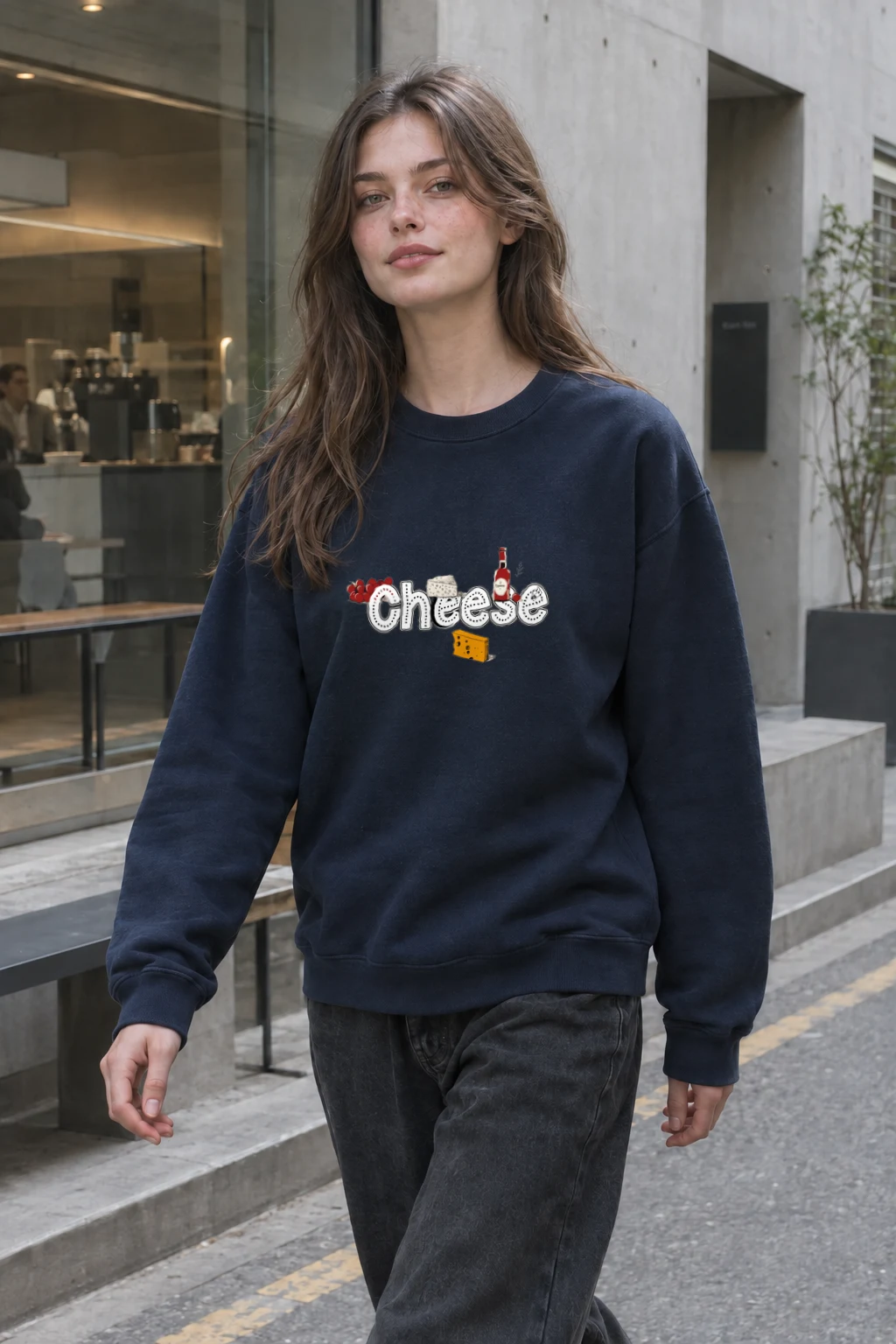 "Cheese Camembert" Heavy Blend Unisex Crewneck Sweatshirt | Gildan 18000