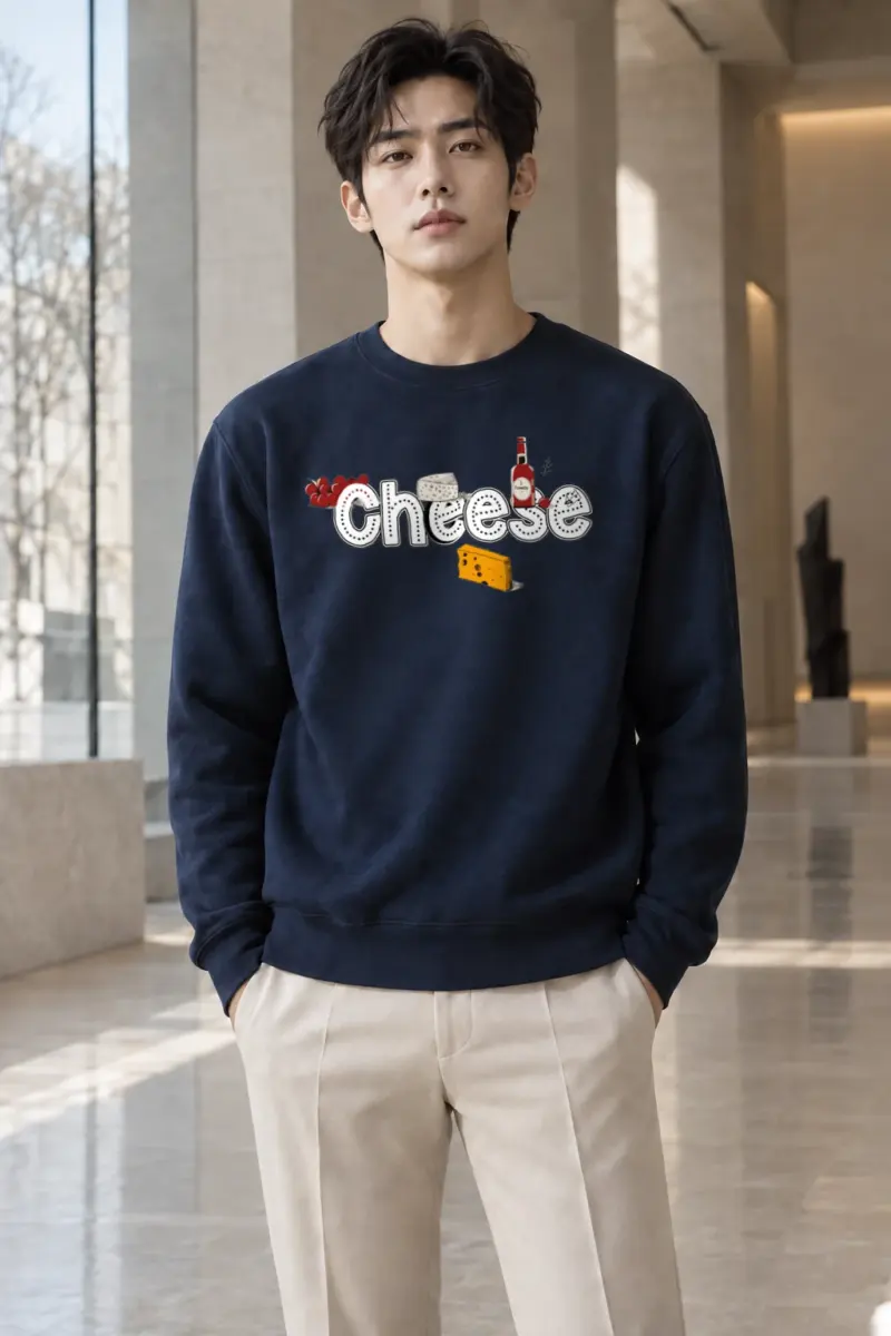 "Cheese Camembert" Heavy Blend Unisex Crewneck Sweatshirt | Gildan 18000