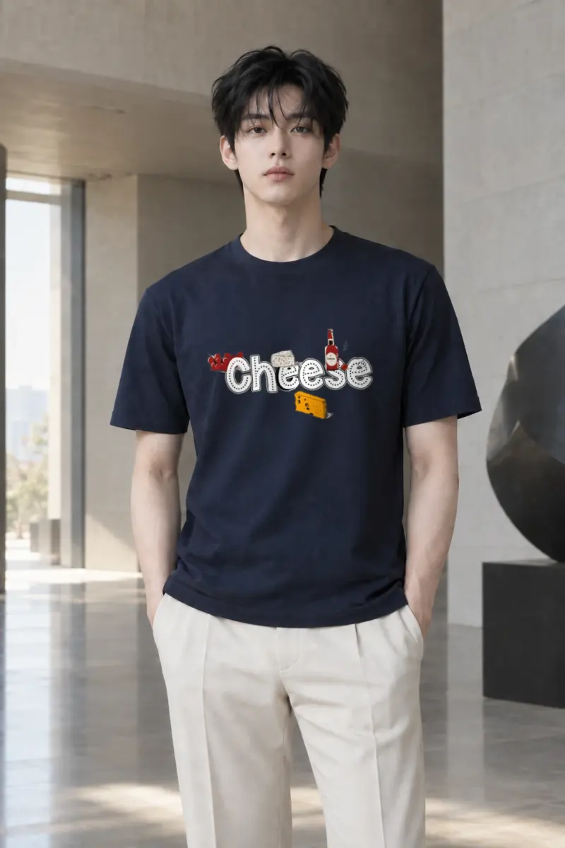 "Cheese Camembert" Heavyweight Unisex Crewneck T-shirt | Gildan 5000