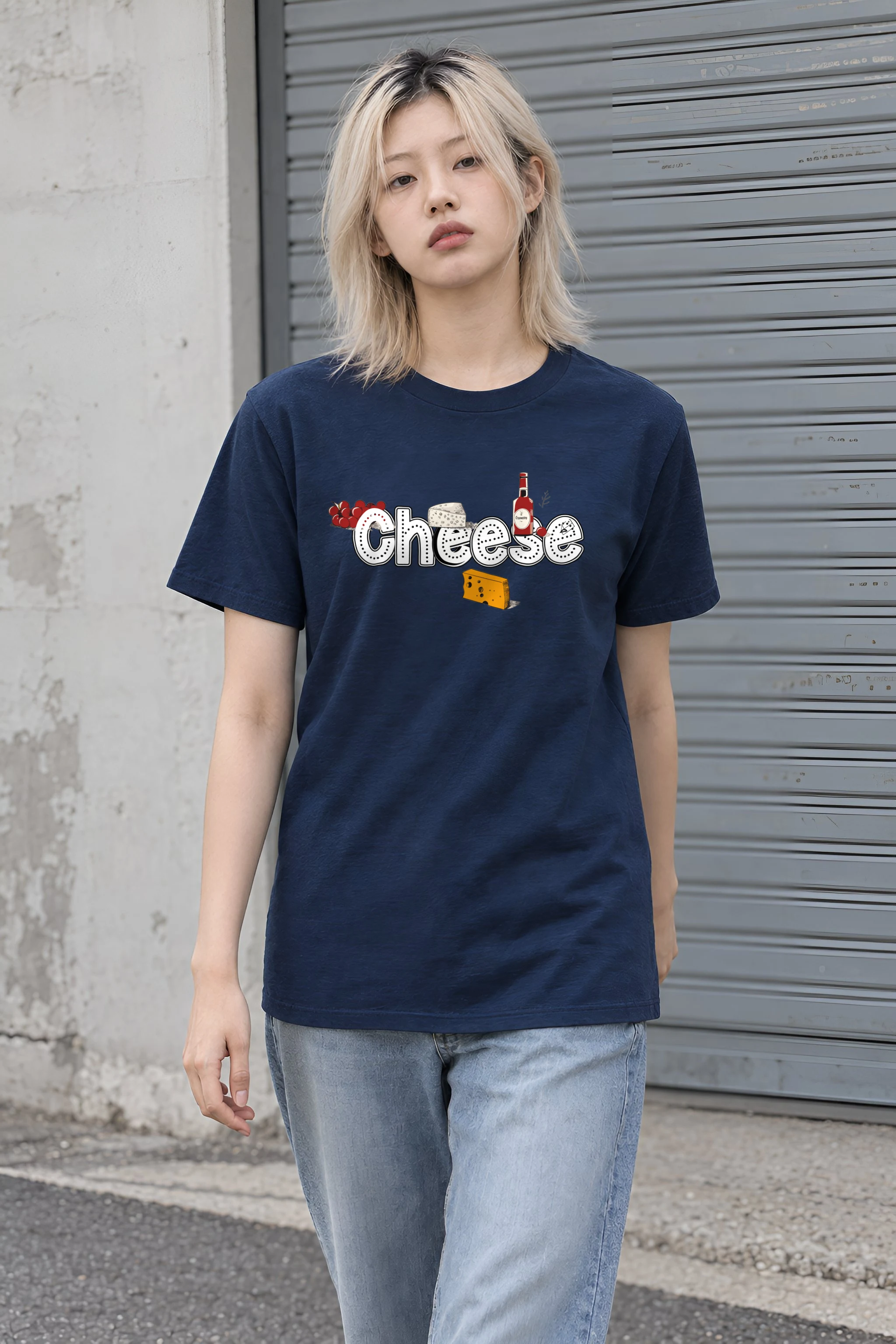 "Cheese Camembert" Heavyweight Unisex Crewneck T-shirt