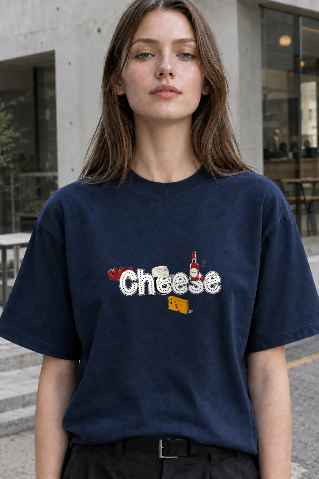 "Cheese Camembert" Heavyweight Unisex Crewneck T-shirt | Gildan 5000
