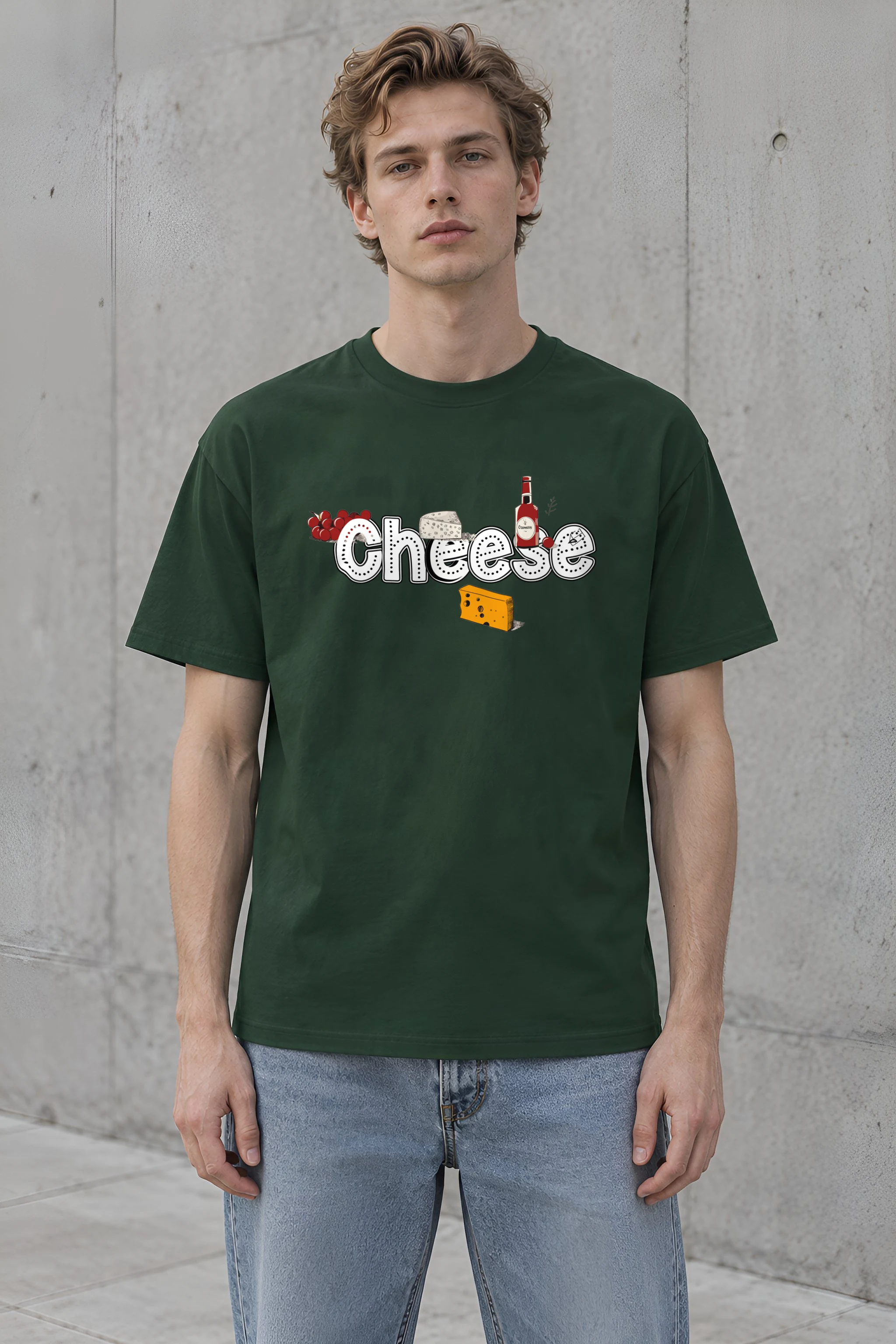 "Cheese Camembert" Heavyweight Unisex Crewneck T-shirt