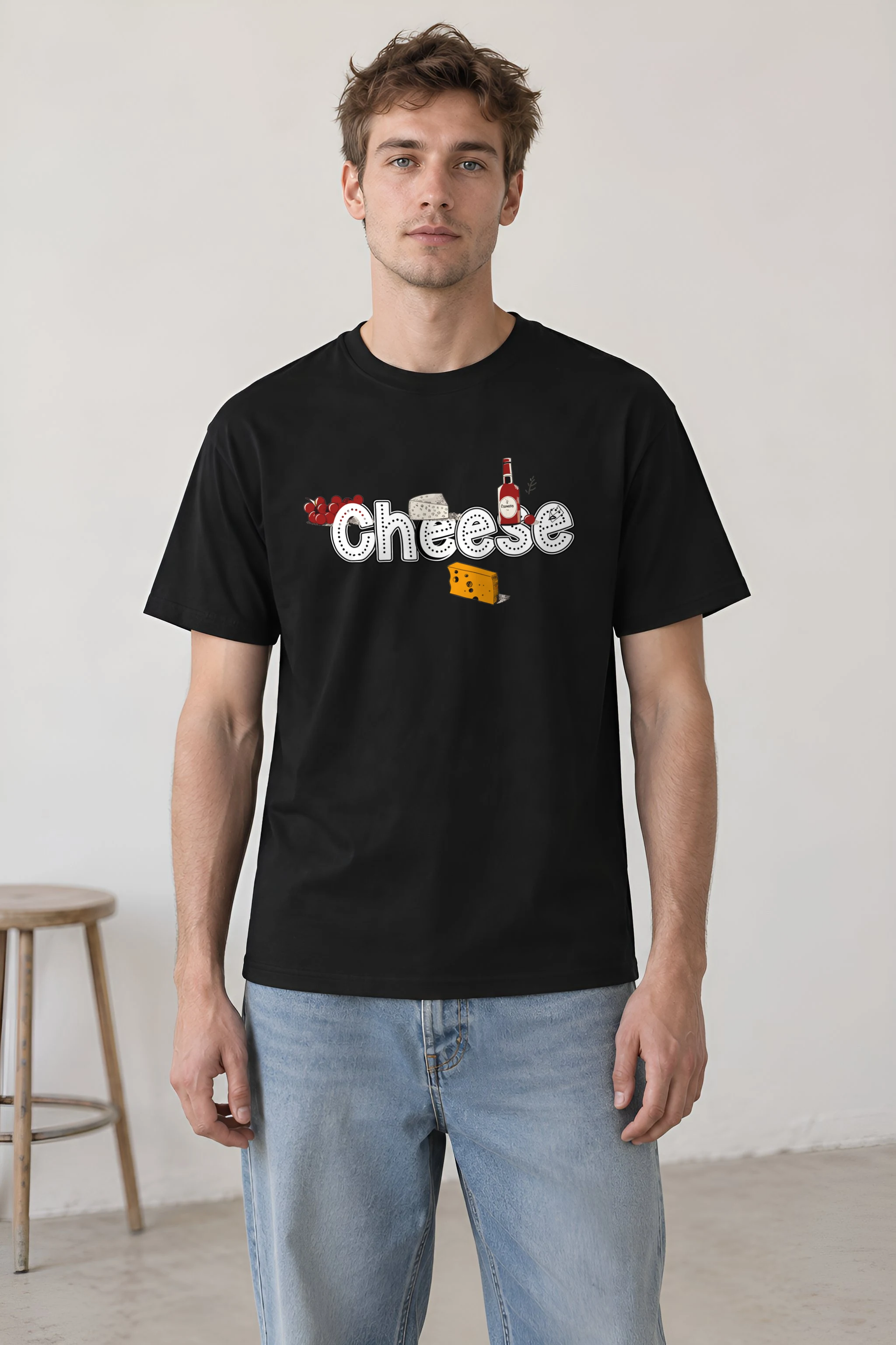 "Cheese Camembert" Heavyweight Unisex Crewneck T-shirt