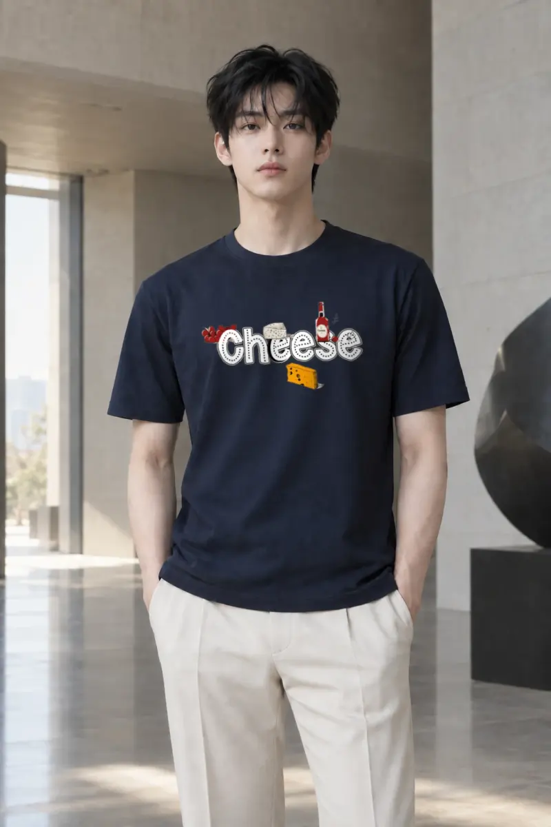 "Cheese Camembert" Heavyweight Unisex Crewneck T-shirt | Gildan 5000