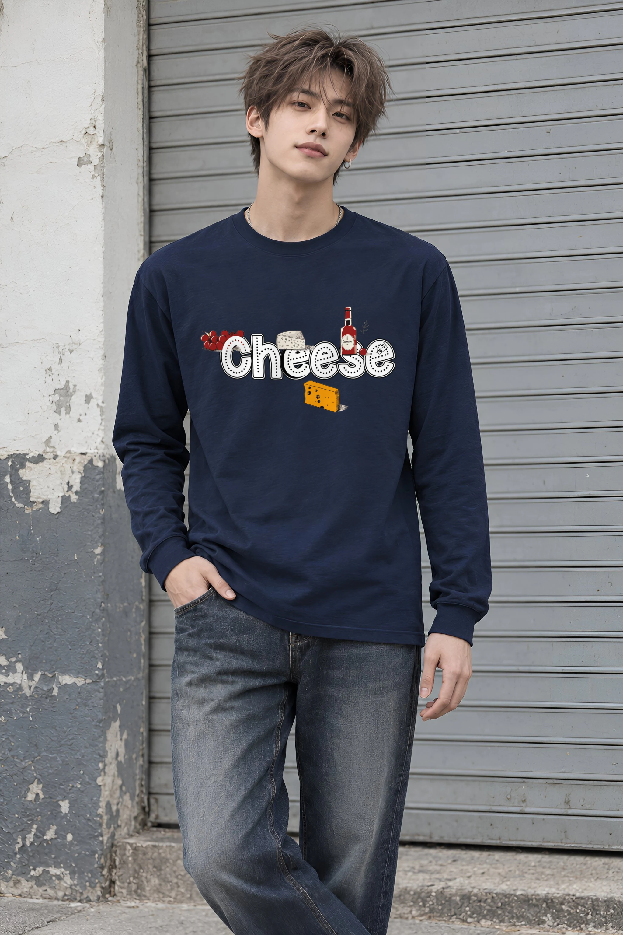 "Cheese Camembert" Unisex Longsleeve T-shirt