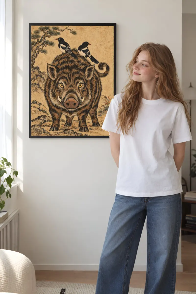 "Cheongmyeong" Premium Wooden Framed Poster